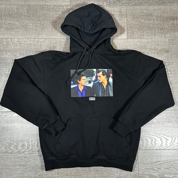 KITH GoodFellas Funny How Hoodie Black Hooded Sweatshirt Mens Size S